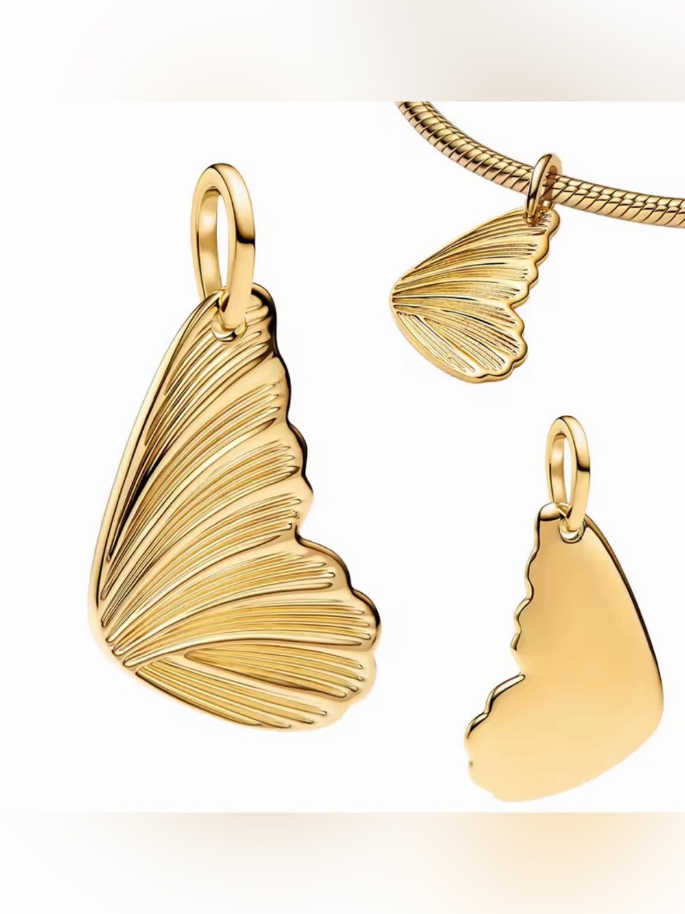 NWOT Butterfly Wing Tag Pendant Dangle Charm Sterling Silver 925